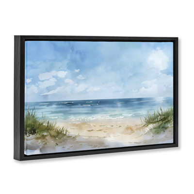 Cadre flottant Serene Summer Beachscape, design par Creative Studio
