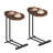 2-Pieces C-Shaped Side Table, C Table End Table