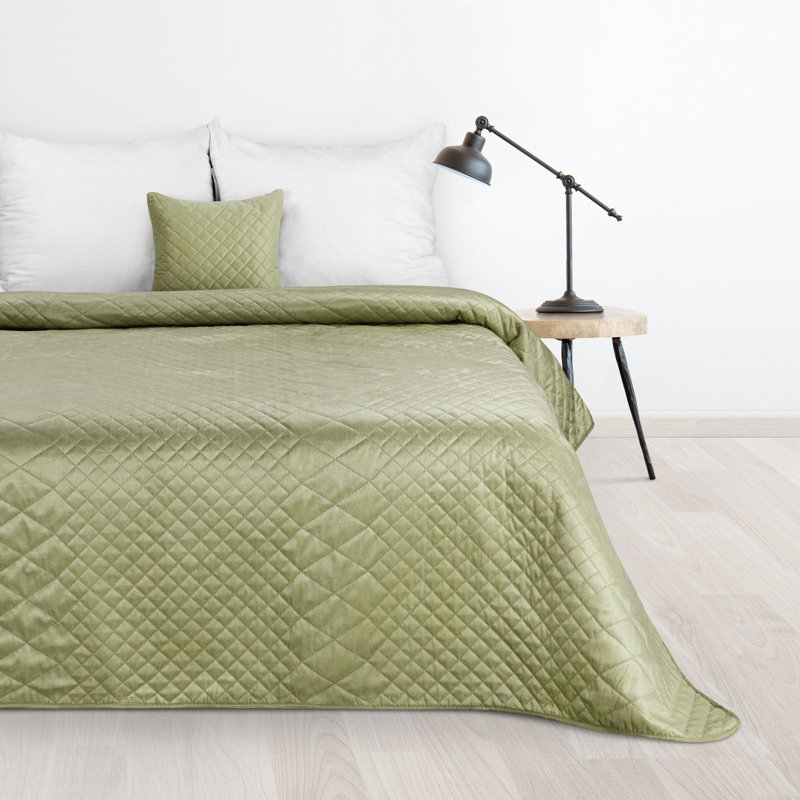 Rademacher Solid Colour Bedspread, W220 x L240cm, Light Green