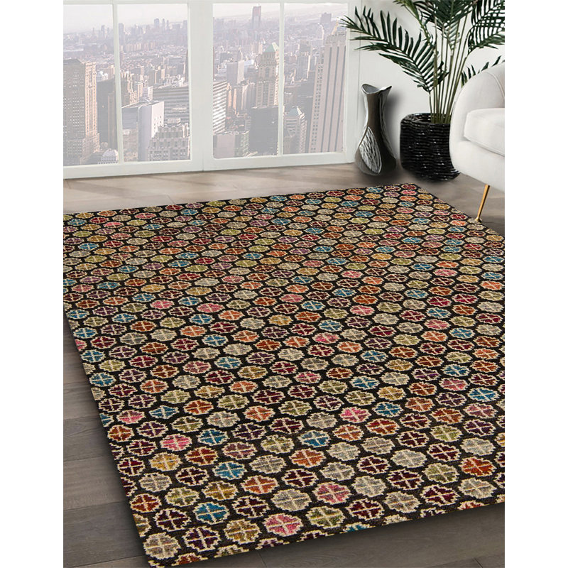Tapis abstrait moderne 5374, Carré 6 pi