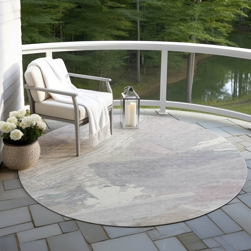 Tapis lavable intérieur / extérieur Ahmira , 8 pi x 8 pi