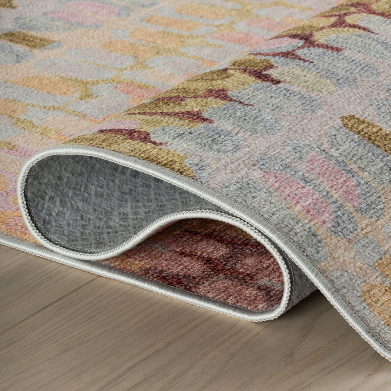 Paint Chip Multi Machine Washable Rug, Rectangle 8'6" x 11'6"