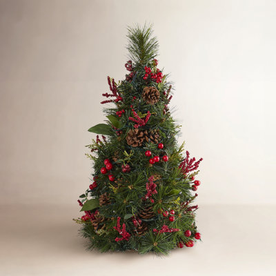 24' Lighted Artificial Pine Christmas Tree