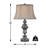 Forza -  28" Gunmetal Touch Switch Table Lamp with USB Ports