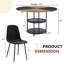 Ensemble de table et de chaises.Une table de salle à manger moderne épissure circulaire de 47,3 pouces de diamètre - rangement double couche.-21368249