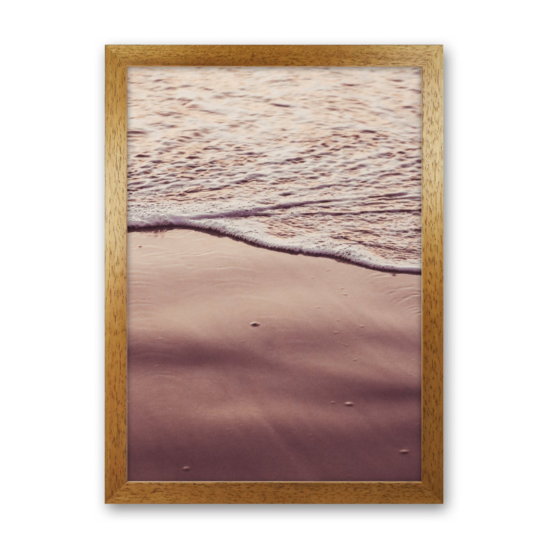 Sunset Waves by Victoria Frost - Print, 63cm H x 46cm W x 3cm D, Oak Framed