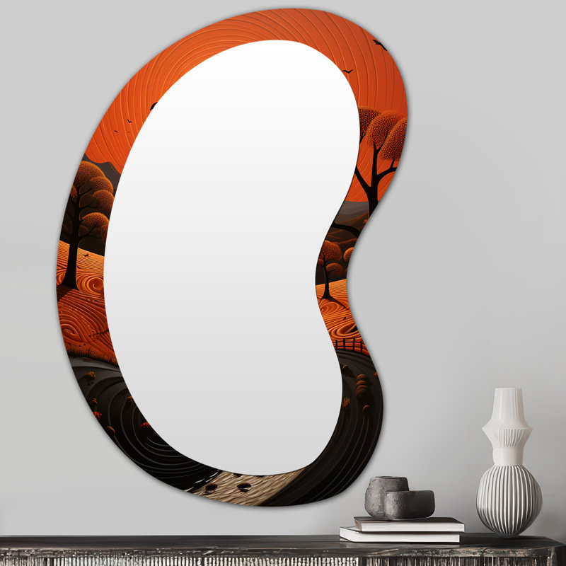 Miroir mural traditionnel africain, 31 po x 22 po