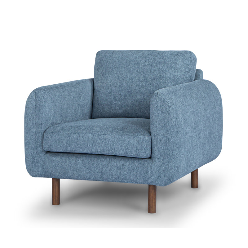Fauteuil Leno, Ange bleu ciel performance chenille