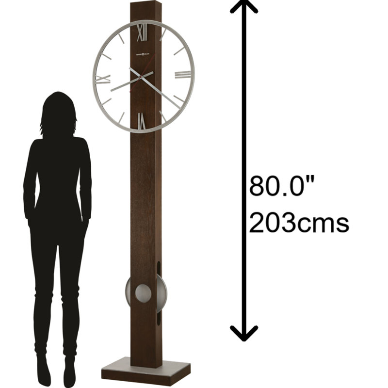Halo 80" Solid Wood Floor Clock