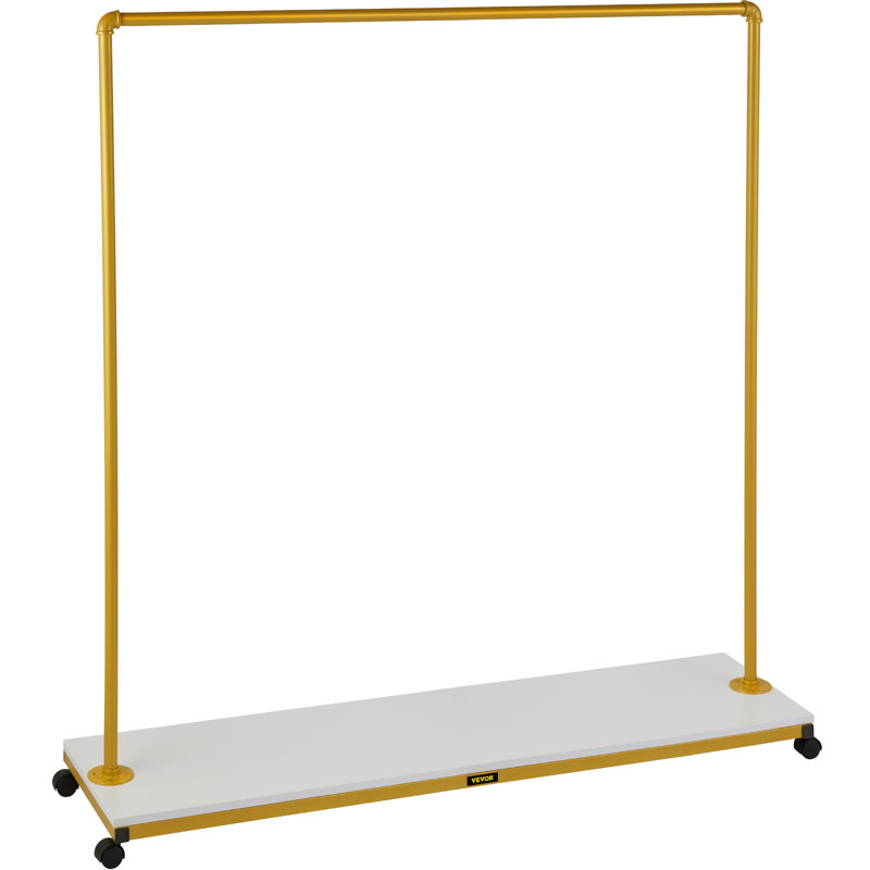 Zanas 59.1'' Rolling Industrial Pipe Clothing Rack