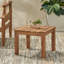 Table d'appoint en bois de style minimaliste, conception à lattes, largeur 20,19 po x profondeur 15 po, brun, table moderne à assembler, lattes simples, l 20,19 po x P 20,19 po, requis-829740080