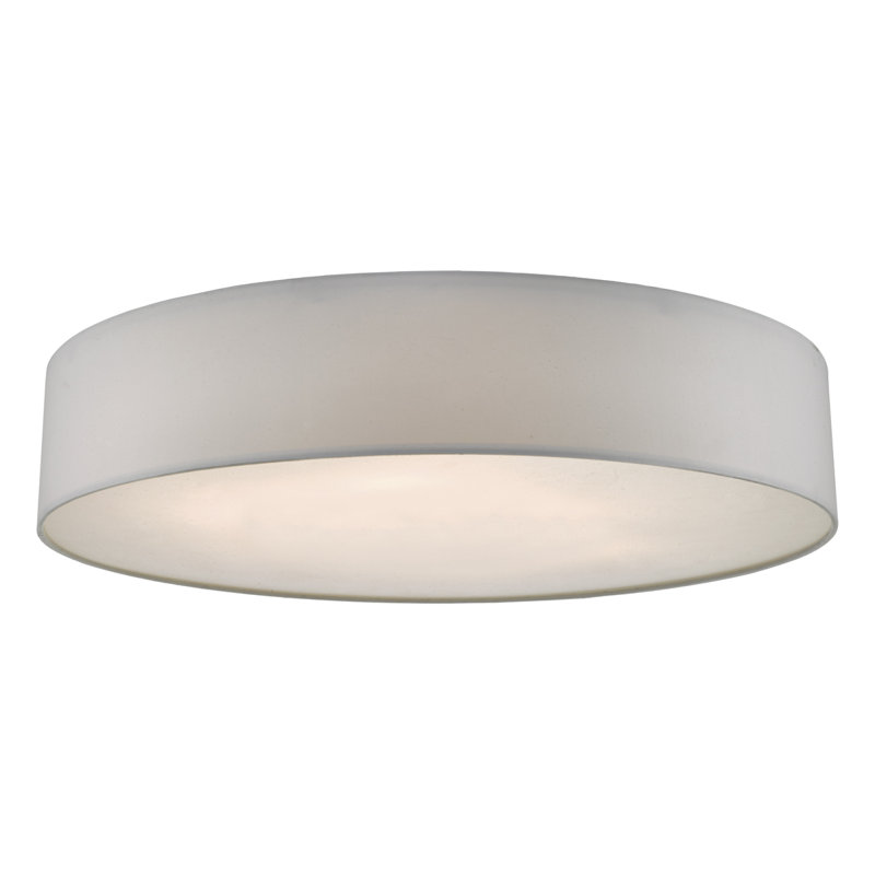 Ansonia Fabric Flush Mount, Ivory