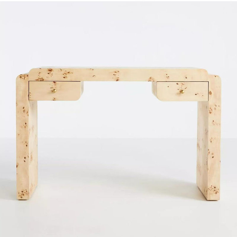 Console en bois massif de style médiéval, H 29,5 po x l 55 po x P 17,7 po