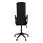 Fauteuil de bureau en tissu noir et métal noir, hauteur réglable, accoudoirs, pivotant, travail ergonomique, contemporain moderne