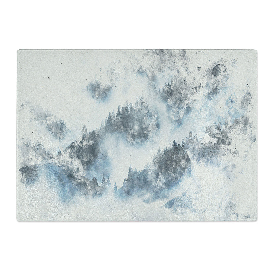 Tempered Glass Grey Wolf in a Winter Forest Chopping Board
