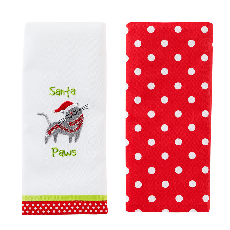 Cotton Embroidered Dish Towel Kitchen Towel