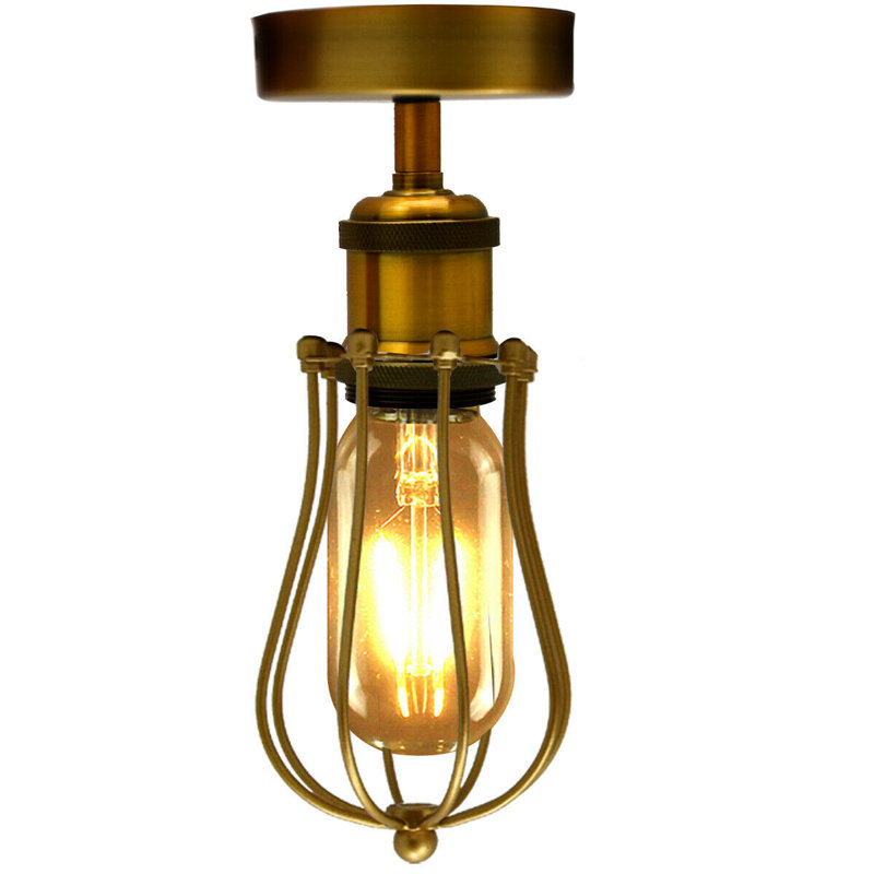 Boligee Flush Mount, Gold, Yellow Brass
