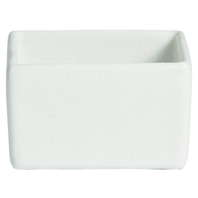 COMP03WW – 3.9 Qt., 10" Square Straight Sided Salad Bar Bowl, 3" Deep, Bugambilia Classic Finish, White, (Stocked)