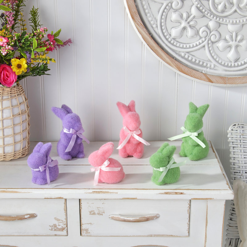 Lapin de Pâques en plastique de 4 à 6 po