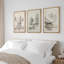 «Vintage Countryside Forest Mountain River Nature Landscape», art mural sur toile 3 pièces-91874915-91874917