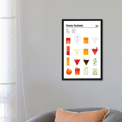 « classic cocktails 101 », reproduction d’impression sur toile