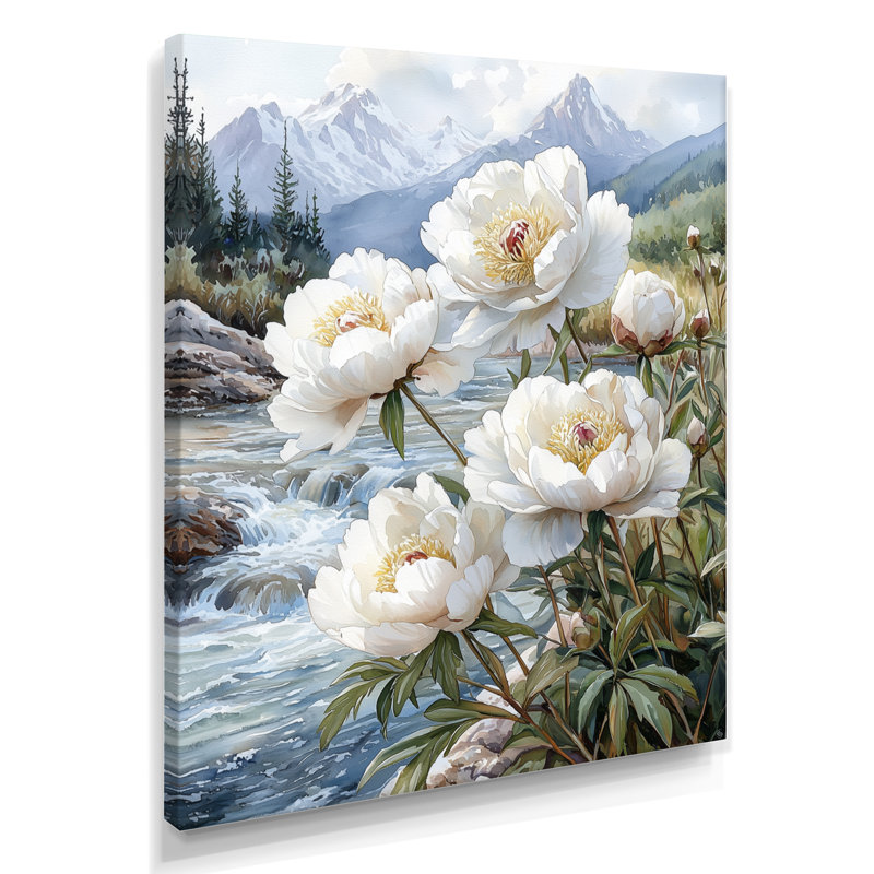 Gradyn - salon d'art mural floral, H 20 po x l 12 po, Toile tendue, Ne s'applique pas