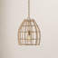 Luminaire suspendu en forme de dôme à 4 lumières Almita fabriqué en rotin fabriqué à la main-73230887