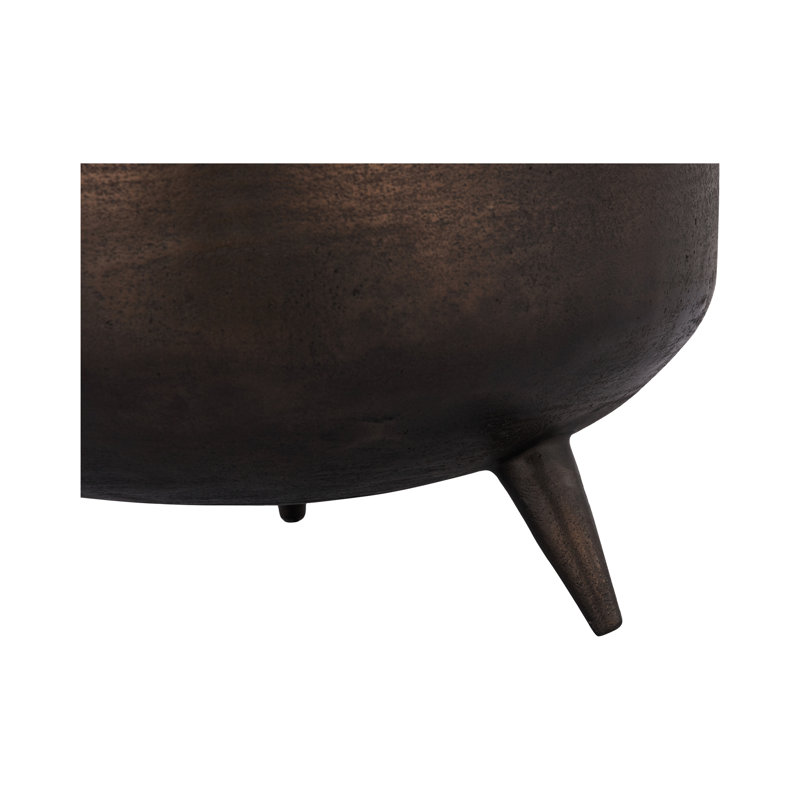 Claes 3 Legs End Table,  Bronze