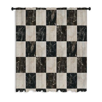 Rideau transparent en polyester Chiedu