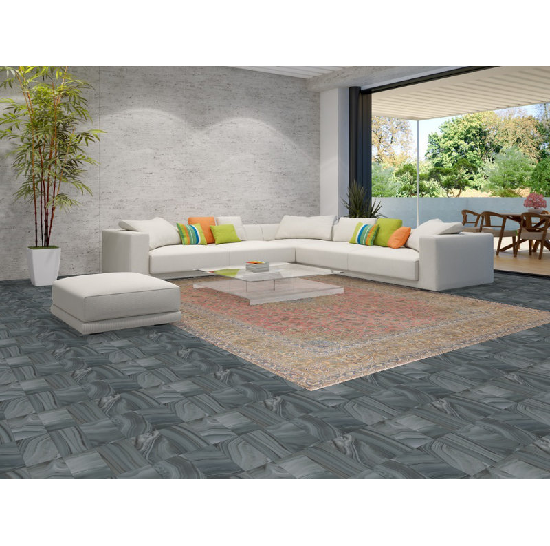 Tapis rose floral traditionnel 9 x 12