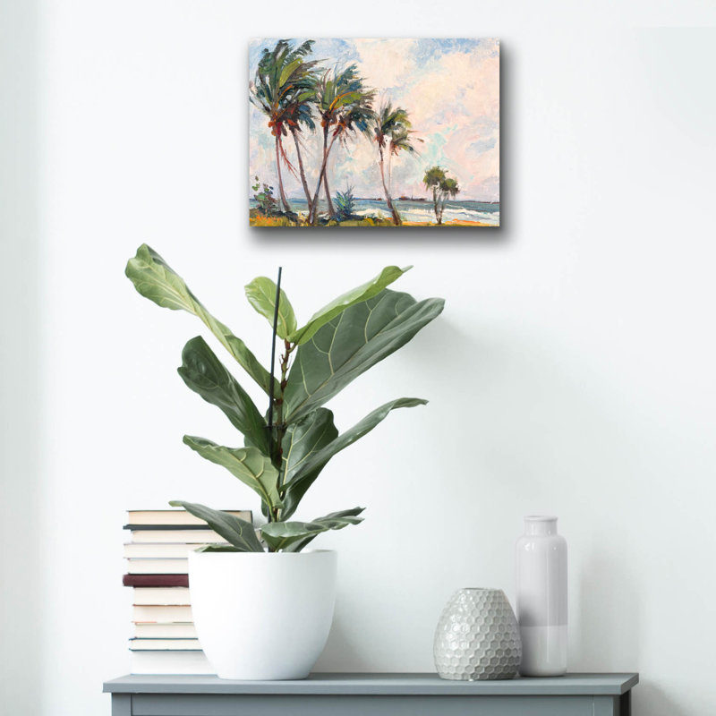 «Six Palms» par Richard A. Rodgers, acrylique, H 12 po x l 16 po x P 0,13 po