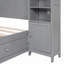 Full size wooden bed with cabinet and shelf-1753430476