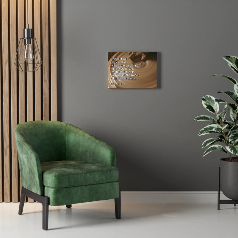 The Lord Will Perfect - Wrapped Canvas Print, 30cm H x 41cm W