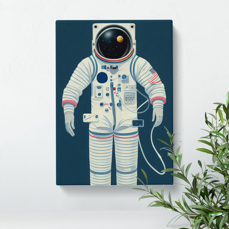 Portrait Of An Astronaut - Wrapped Canvas, 50cm H x 35cm W x 3cm D