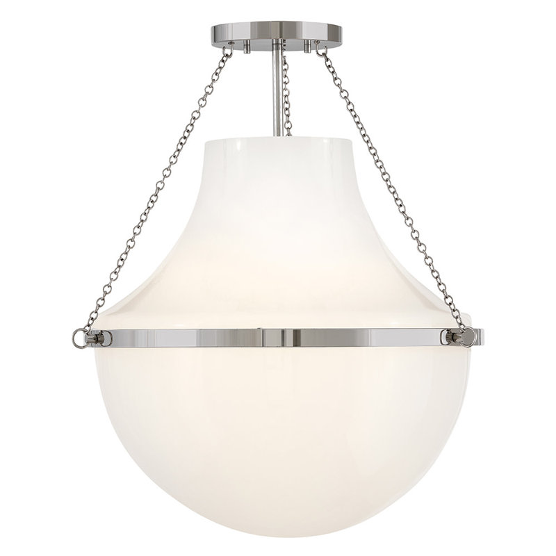 Hinkley Collins Medium Semi-Flush Mount, 22.75" H x 20" W x 20" D, Chrome