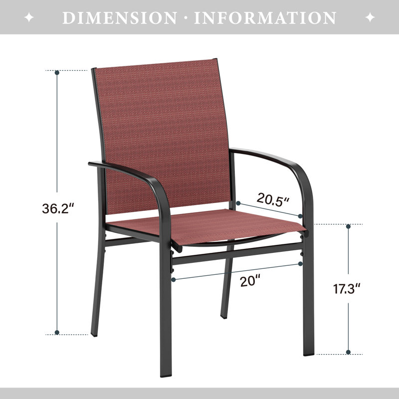 Artemia Premium All-Weather Wicker Outdoor Dining Armchair, Red