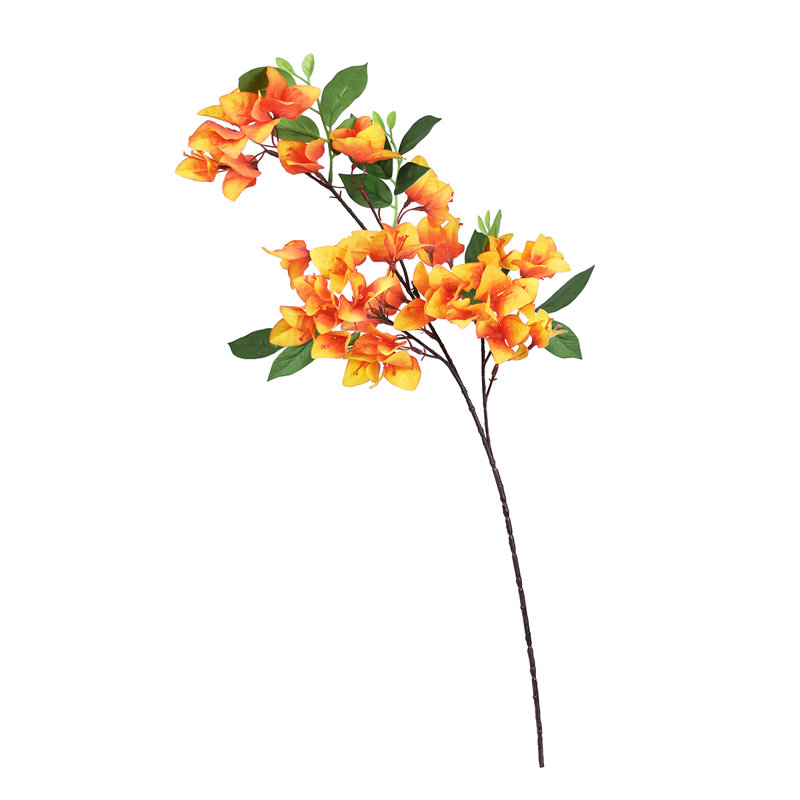Artificial Bougainvillea Flower Stem Spray, Jaune orange