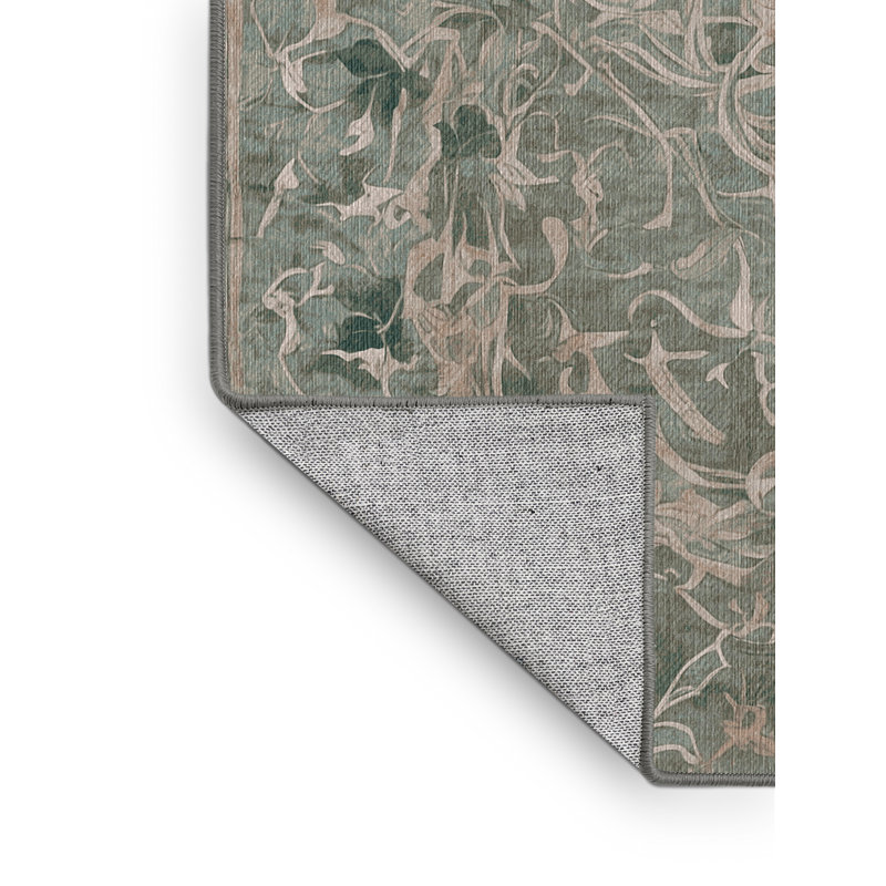 Tapis gris lavable à la machine GSIX03697, Rond 7 pi