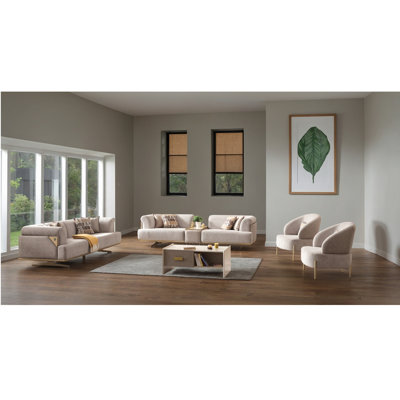 Marteeka 4 - Piece Velvet Living Room Set by Everly Quinn