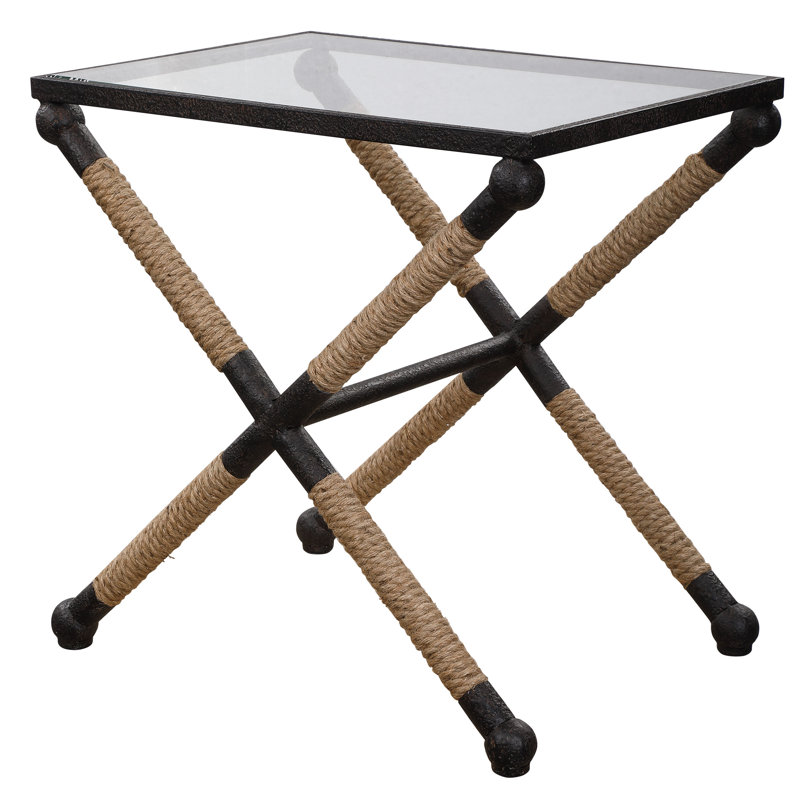 Baugher Glass Top End Table