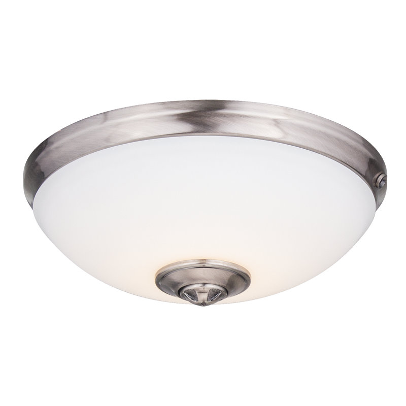 11'' 1 - Light LED Bowl Ceiling Fan Light Kit, Nickel