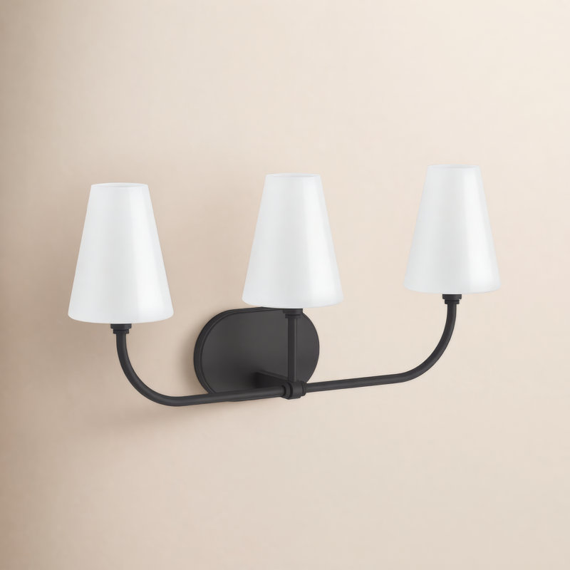 Kernen By Studio McGee Three-Light Sconce, Matte Black