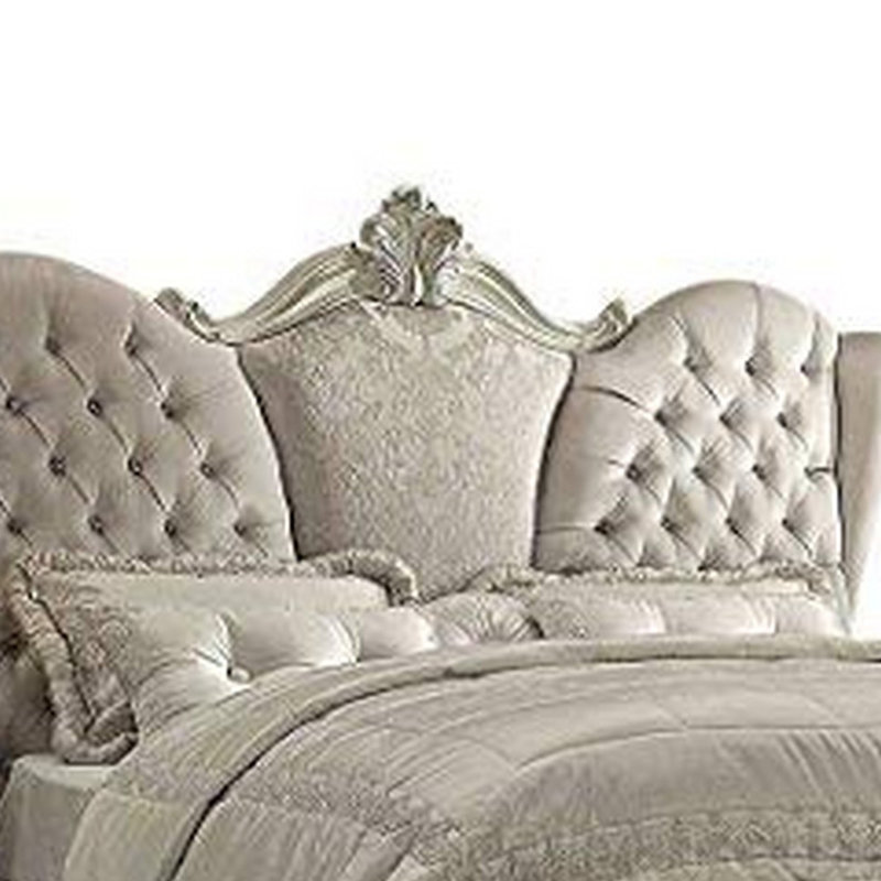 Grand lit plateforme tapissier Citrana