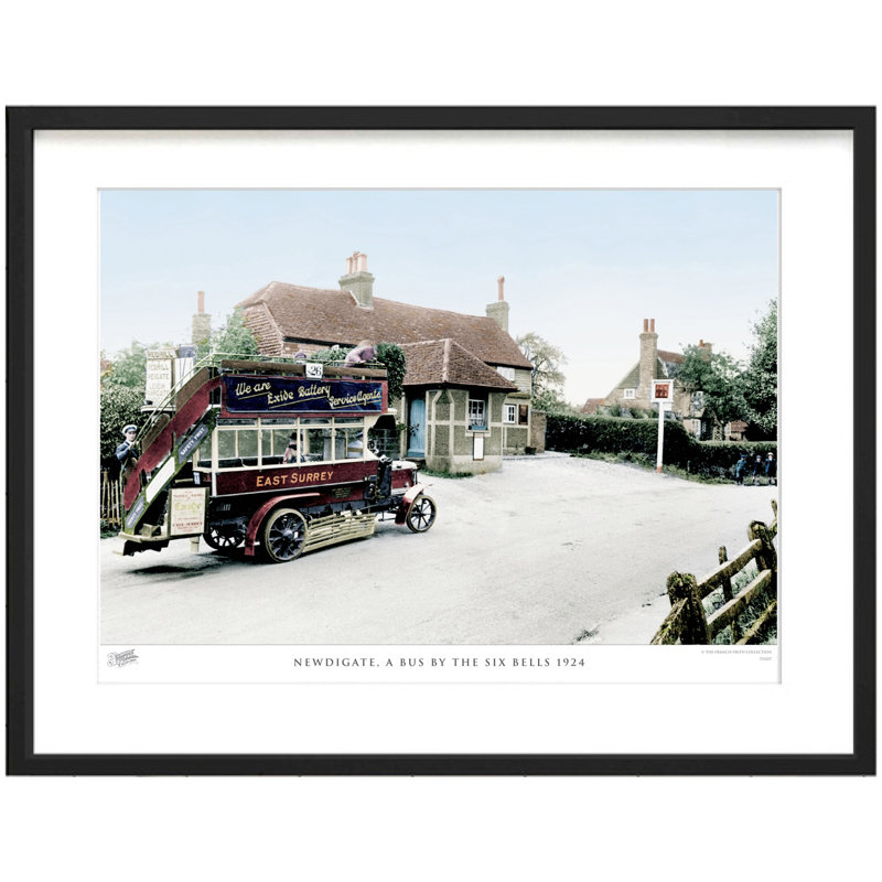Newdigate, A Bus By The Six Bells 1924 by Francis Frith - Single Picture Frame Print, 28cm H x 36cm W x 2.3cm D