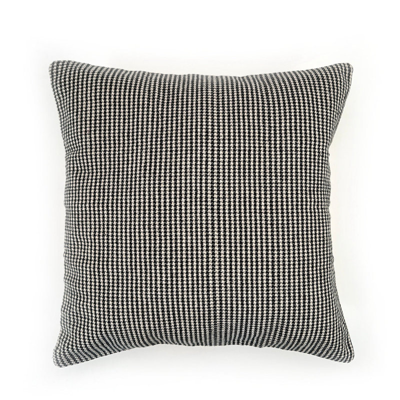 Coussin Houndstooth, Pied-de-poule noir