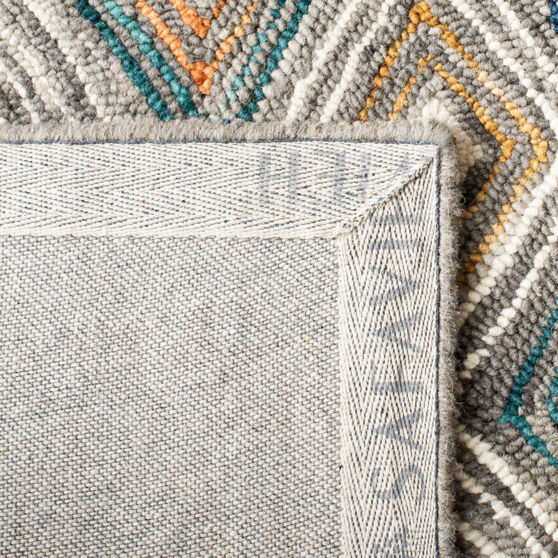Deyoung Hand Tufted Wool Geometric Rug, Rectangle 8' x 10'