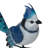 Metal Miniature Blue Jay Statue