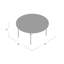 Table pliante circulaire en plastique 60 po-102335172
