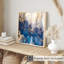 Abstrait moderne, agate de cristal, bleu et or, reproduction d'art moderne sans cadre-19197801