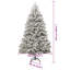 Artificial Christmas Tree Green and White PVC and Metal-2060516050